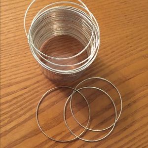 “Silver” light metallic Bracelet set (Bangles)